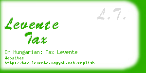 levente tax business card